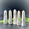 White Howlite Crystal Obelisk Points