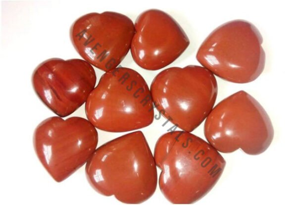 Red Jasper Agate Stone Hearts