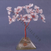 Wholesale Strawberry Quartz Stones Chips Tree With Orgonite Pyramid Base