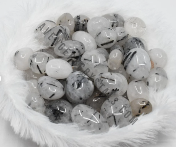 Wholesale Tourmalinated Quartz Gemstone Tumble Stones