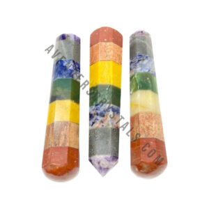 Seven Chakra Bonded Faceted Massage Wand