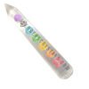 Selenite seven chakra engraved pointed wand