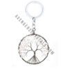 Clear Quartz Tree of Life Keychain