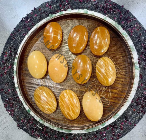 Golden Quartz Palm Stones Pocket Stones