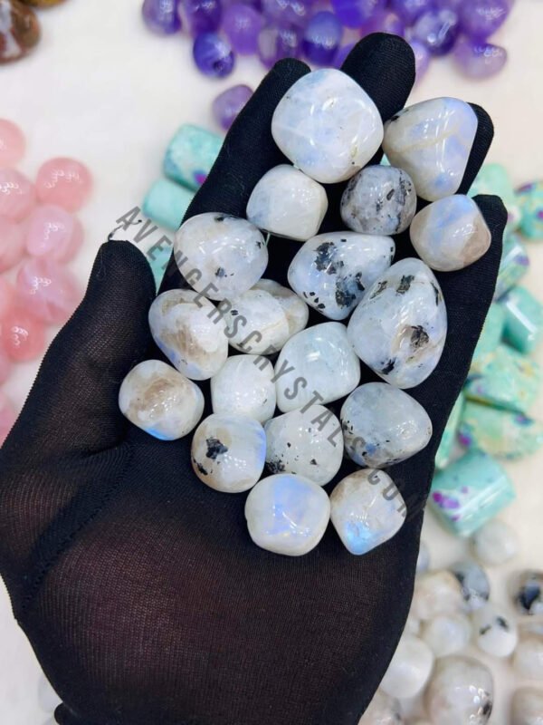 Rainbow Moonstone AAA Quality Gemstone Tumble Stones