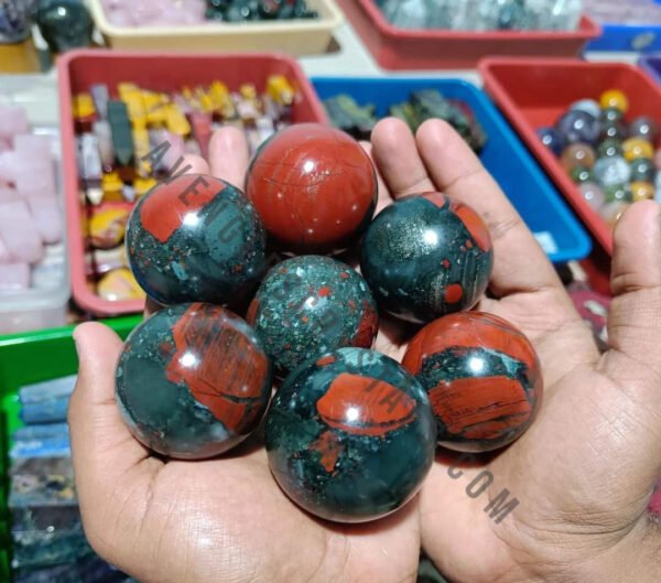 African Blood Stone Gemstone Small Spheres