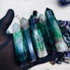 Multi Fluorite Agate Obelisk Point