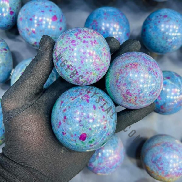 Ruby Kyanite Gemstone Spheres