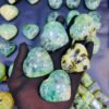 Prehnite Crystal Pufy Hearts