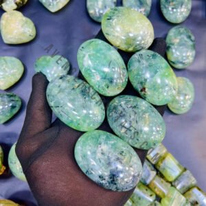 Prehnite Palm Stones Pocket Stones