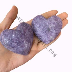 Lepidolite Crystal Puffy Hearts