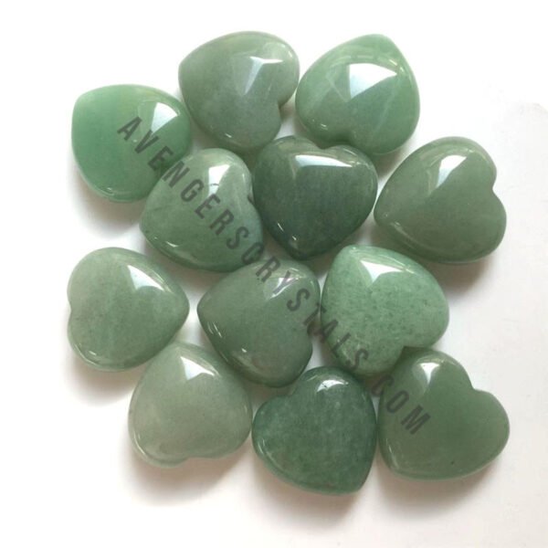 Green Aventurine Small Crystal Puffy Hearts