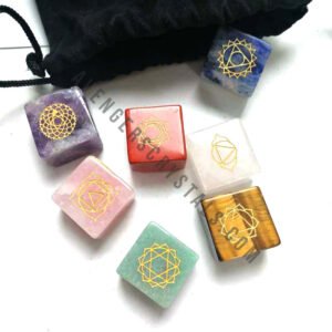 Seven Chakra Engraved Cube Set