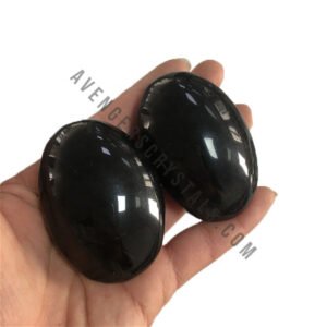 Black Obsidian Crystal Palm Stones