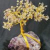 Multi Fluorite Gemstone Chips Tree With Amethyst Stone Base