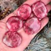 Thulite Crystal Palm Stones