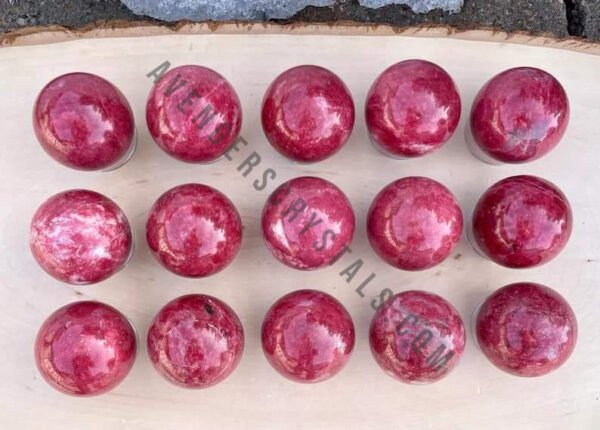 Thulite Gemstone Spheres