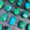 Malachite Chrysocolla Crystal Palm Stones