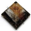 Black Tourmaline Selenite Orgonite Pyramid