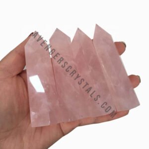 Rose Quartz Gemstone Obelisk Points