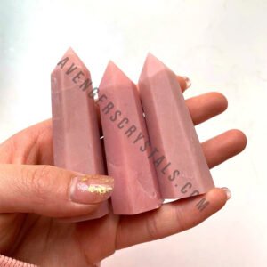 Pink Opal Gemstone Obelisk Points