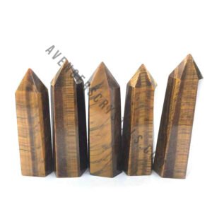 Tiger Eye Gemstone Obelisk Points