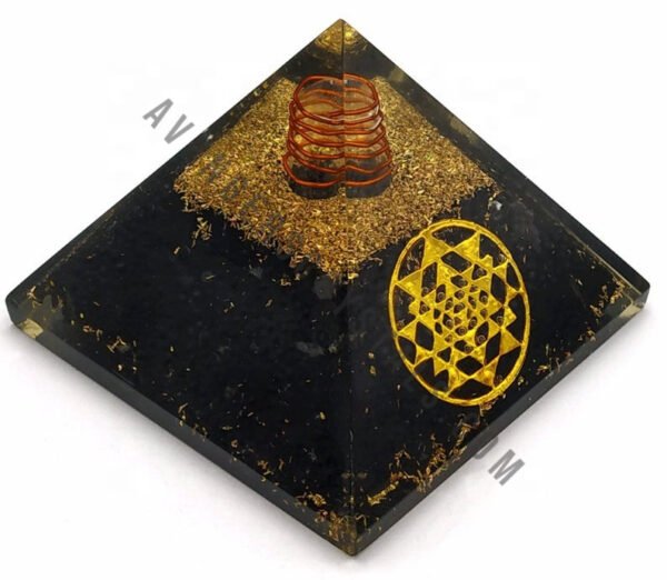 Black Tourmaline Vastu Orgonite Pyramid