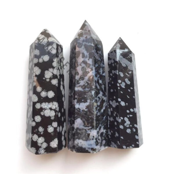 Snowflake Obsidian Gemstone Obelisk Points