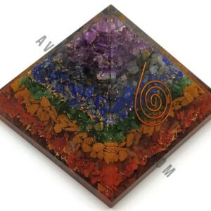 Seven Chakra Copper coil Orgone Pyramid