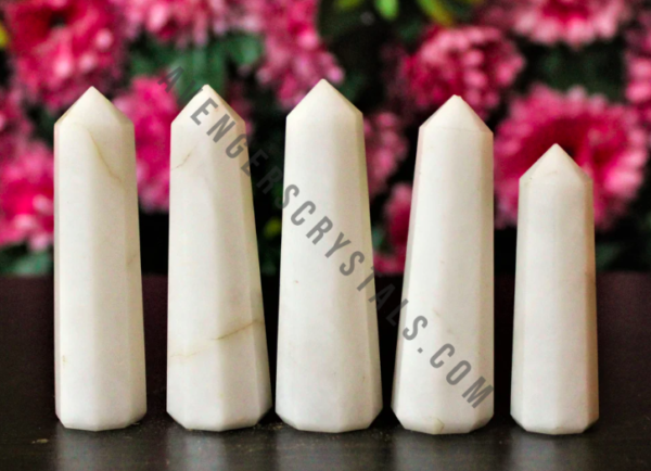 Scolecite Gemstone Obelisk Points