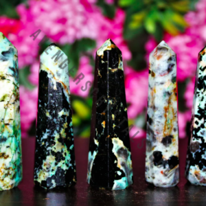 Chrysocolla Gemstone Obelisk Points