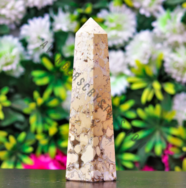 King Cobra Jasper Gemstone Obelisk Tower