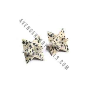 Dalmatian Jasper Crystal Small Merkaba Stars