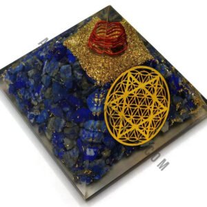 Lapis Lazuli Flower of Life Star of David Orgone Pyramid