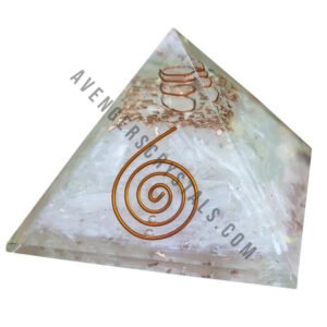 Selenite Copper Coil Orgonite Pyramid