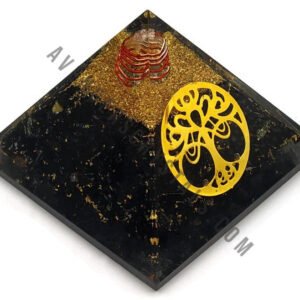 Black Tourmaline Tree of Life Orgonite Pyramid