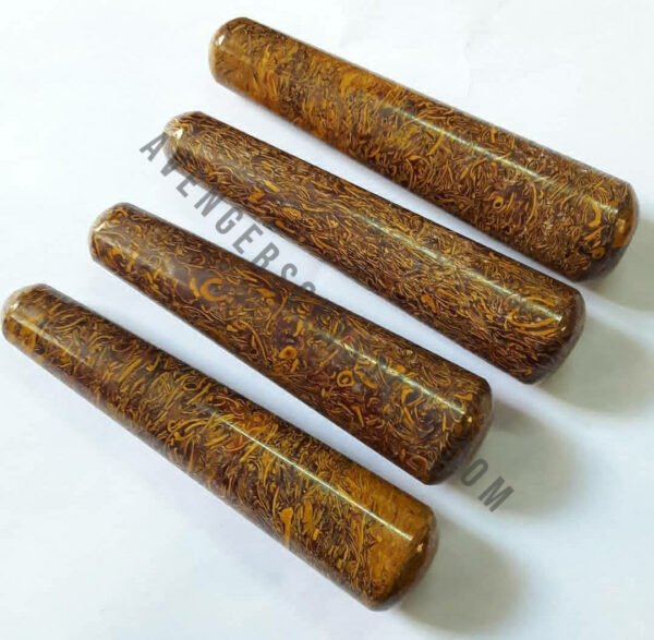 Calligraphy Jasper Crystal Smooth Massage Wands