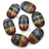 Seven Chakra Bonded Large Crystal Palm Stones