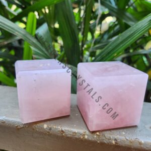 Rose Quartz Crystal Cube