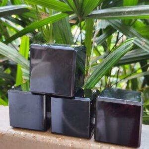 Black Obsidian Gemstone Cube