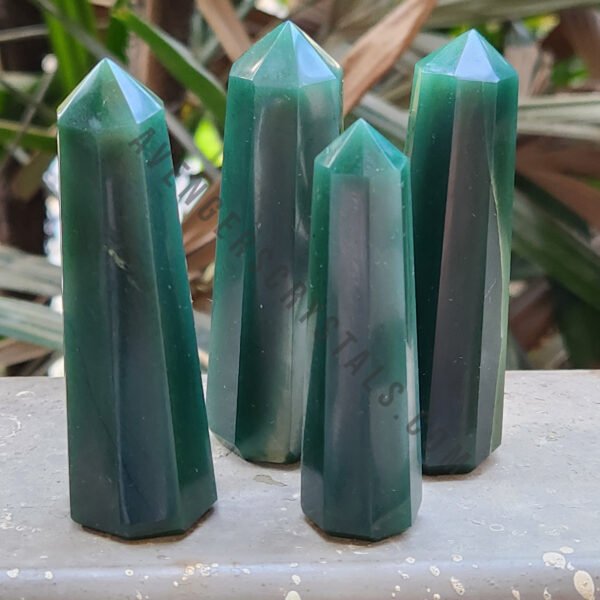 Green Jade Crystal Obelisk Points