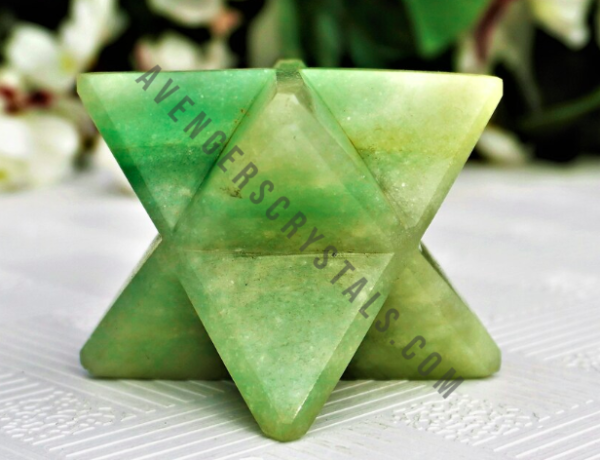 Green Aventurine Crystal Merkaba Star