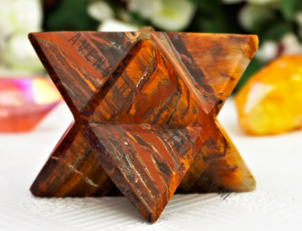 Tiger Eye Crystal Merkaba Star