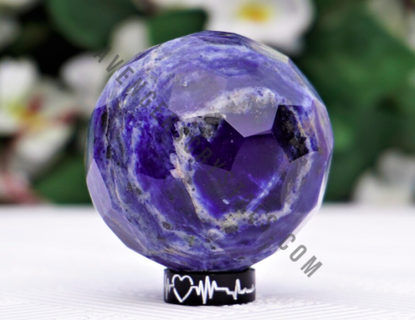 Sodalite Faceted Gemstone Sphere