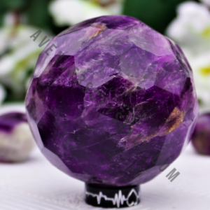 Lepidolite Faceted Gemstone Sphere