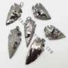 Silver Rimmed Small Arrowhead Pendant