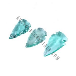 Aqua Glass Small Arrowheads