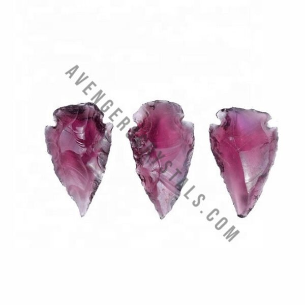 Amethyst Glass Small Arrowheads