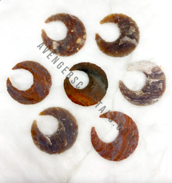 Fancy Jasper Crescent Moon Arrowheads