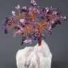 Amethyst Gemstone Chips Tree With Agate Stone Base